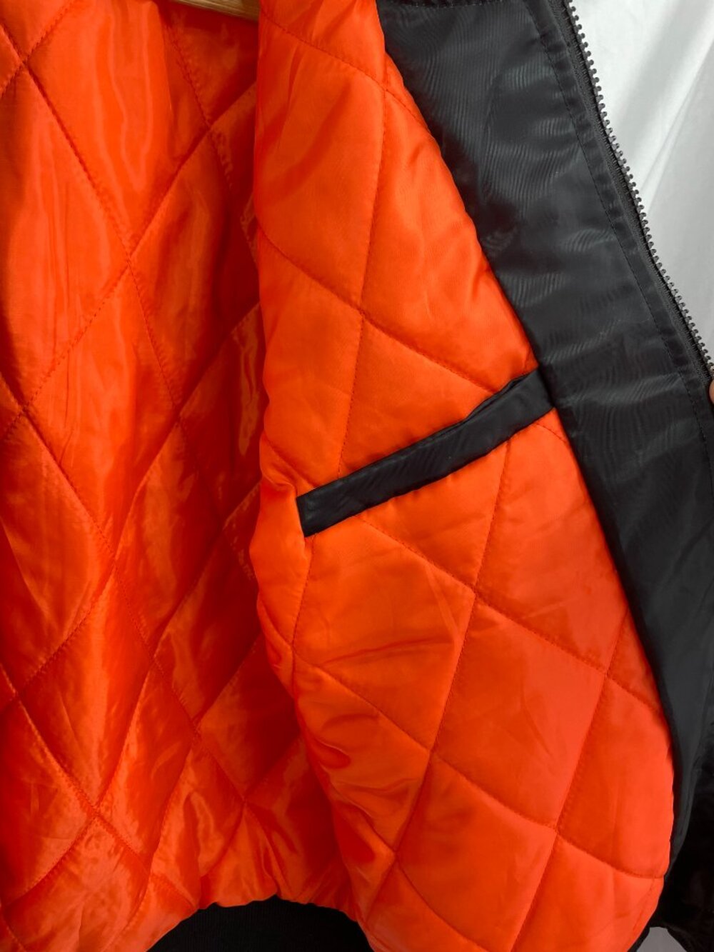 Harley-Davidson Men's Black & Orange Skull Back Bomber Jacket - Picture 7 of 11